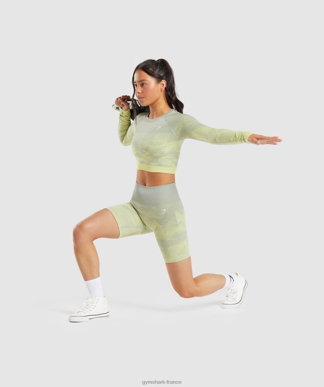 Gymshark adapter un short sans couture ombré triangle | imprimé gris taupe femmes 6HF2887